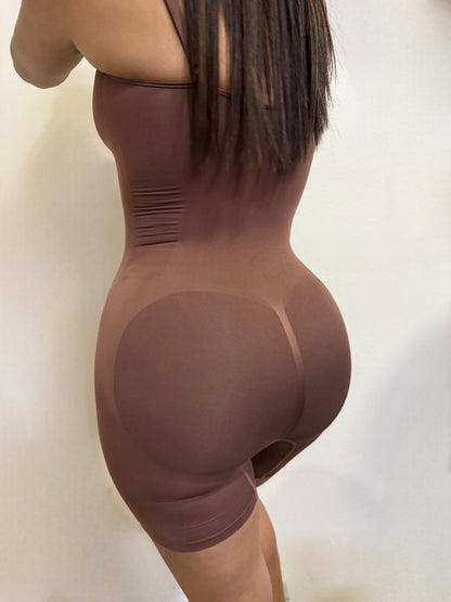 Body Faja con Short Tono Negro y marron Talla S/M/L/XL